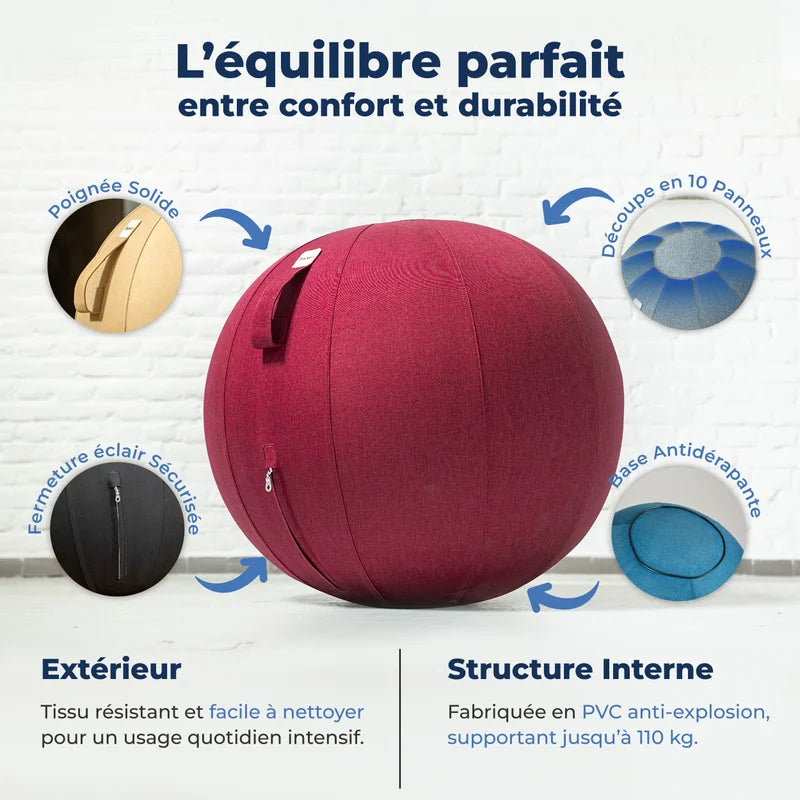 Ballon assis ergonomique bureau