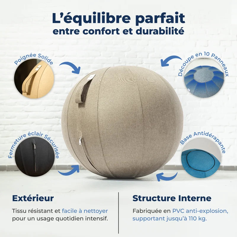 Ballon assis ergonomique bureau