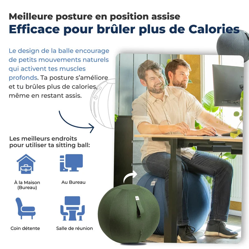 Ballon assis ergonomique bureau