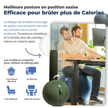 Ballon assis ergonomique bureau