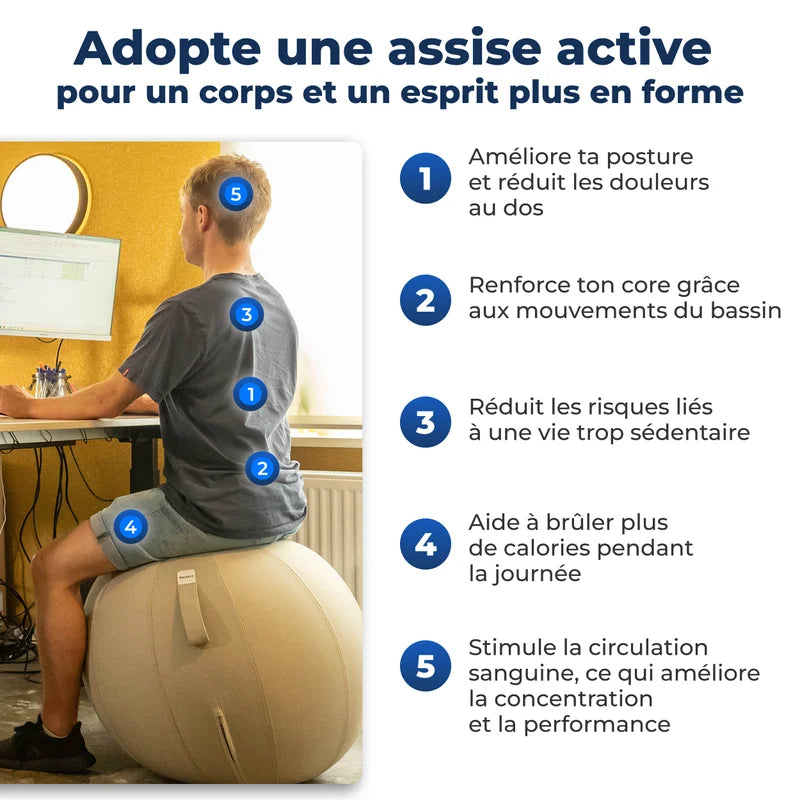 Ballon assis ergonomique bureau