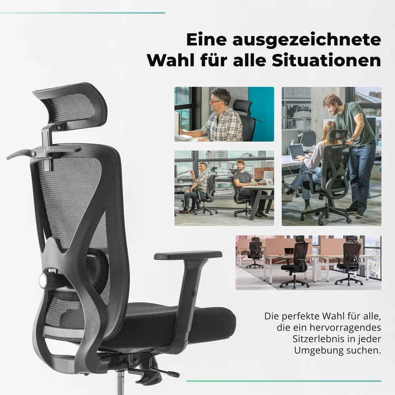 Backerz Chaise de bureau ergonomique