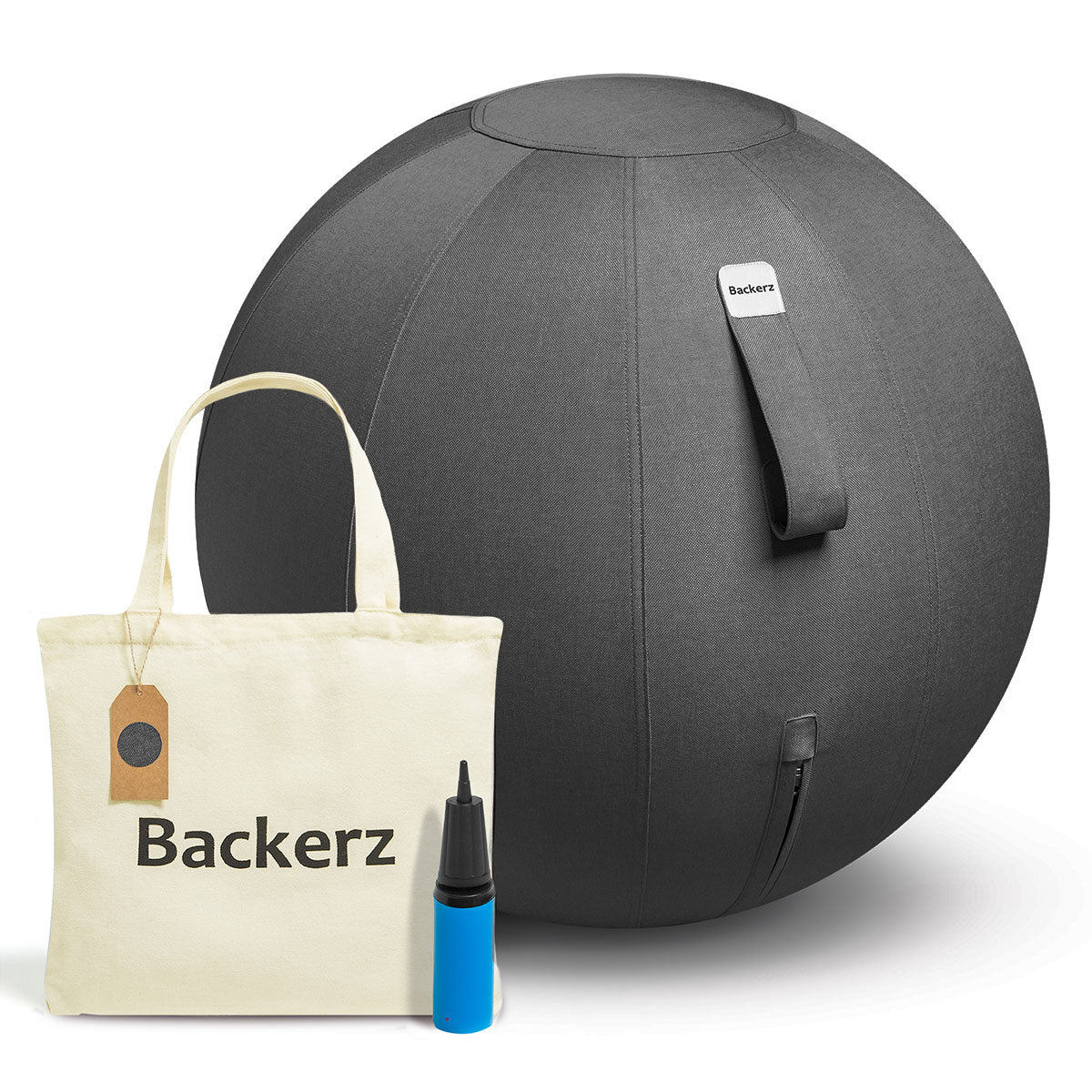 Een stijlvolle linnen zitbal en een handige tote bag, ideaal voor ontspanning en gemak in je dagelijkse leven.