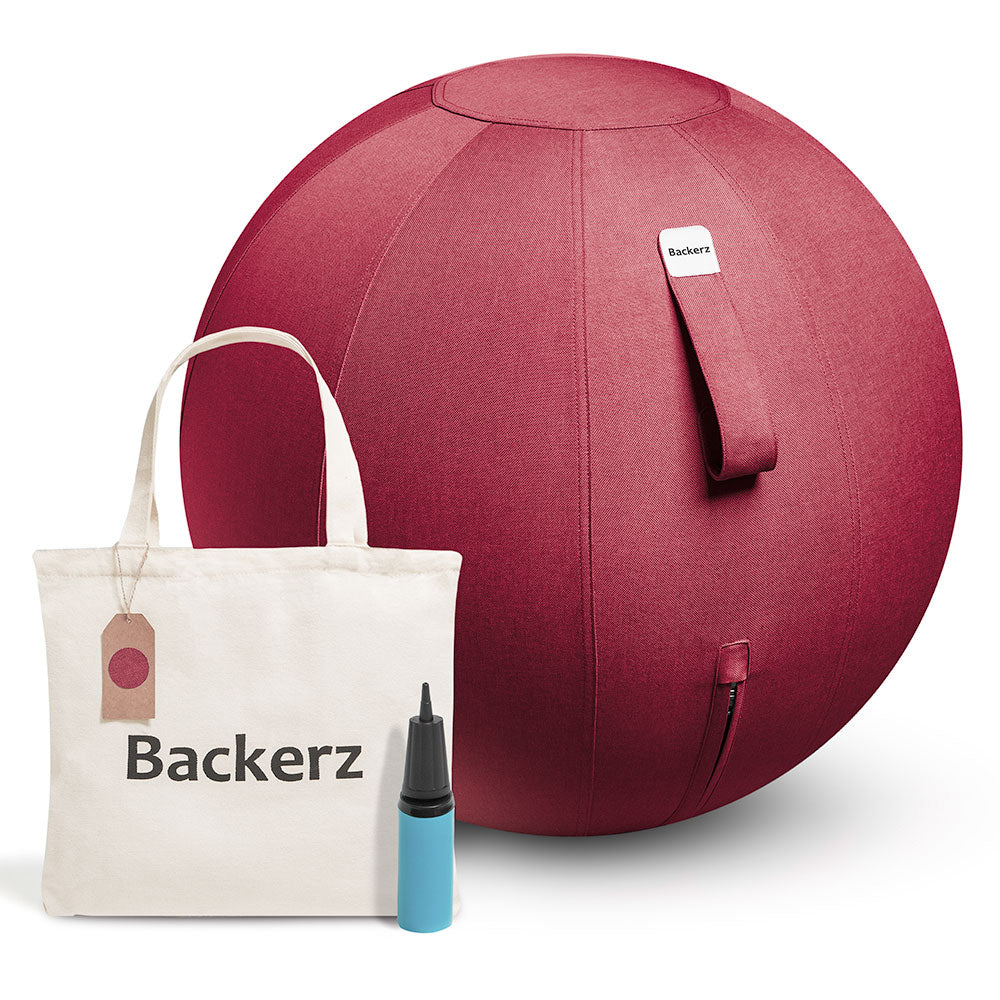 Een zitbal van linnen met een bijpassende tote bag, perfect voor comfort en stijl in je huis of onderweg.

