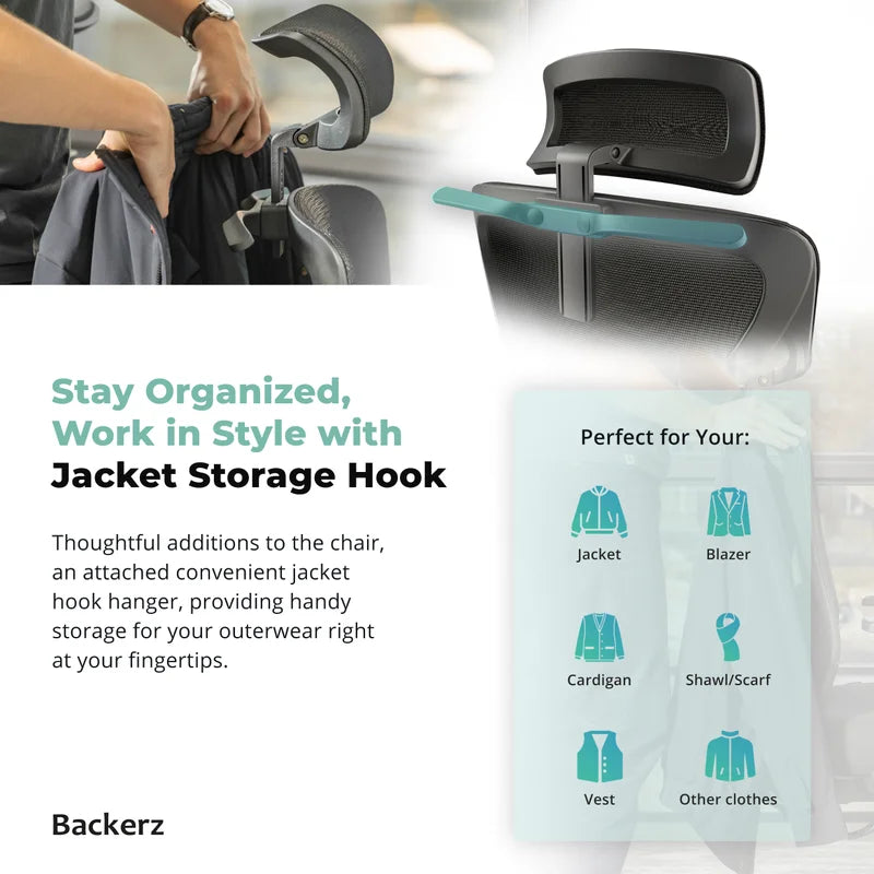 Backerz Chaise de bureau ergonomique