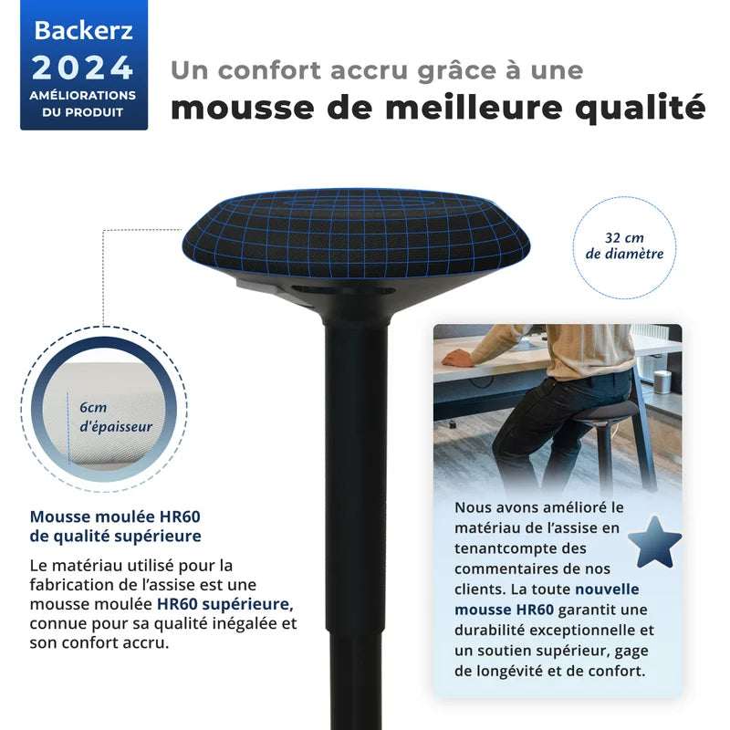 Tabouret oscillant ergonomique de bureau