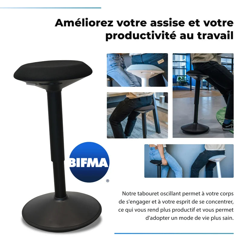 Tabouret oscillant ergonomique de bureau