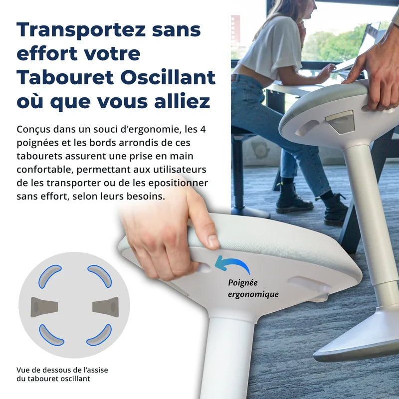 Tabouret oscillant ergonomique de bureau