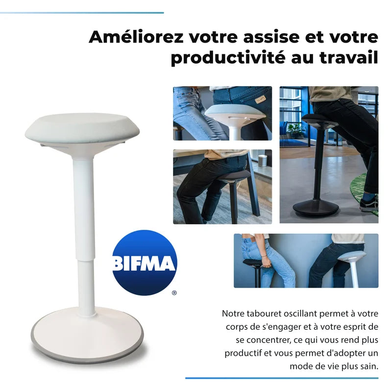 Tabouret oscillant ergonomique de bureau