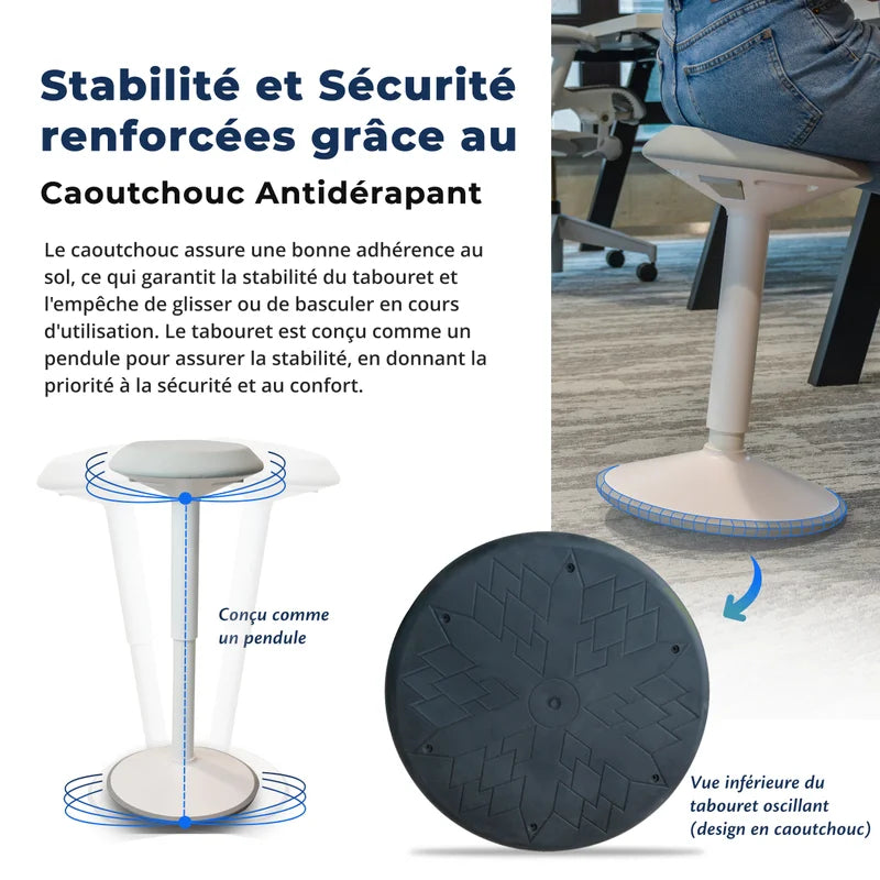 Tabouret oscillant ergonomique de bureau