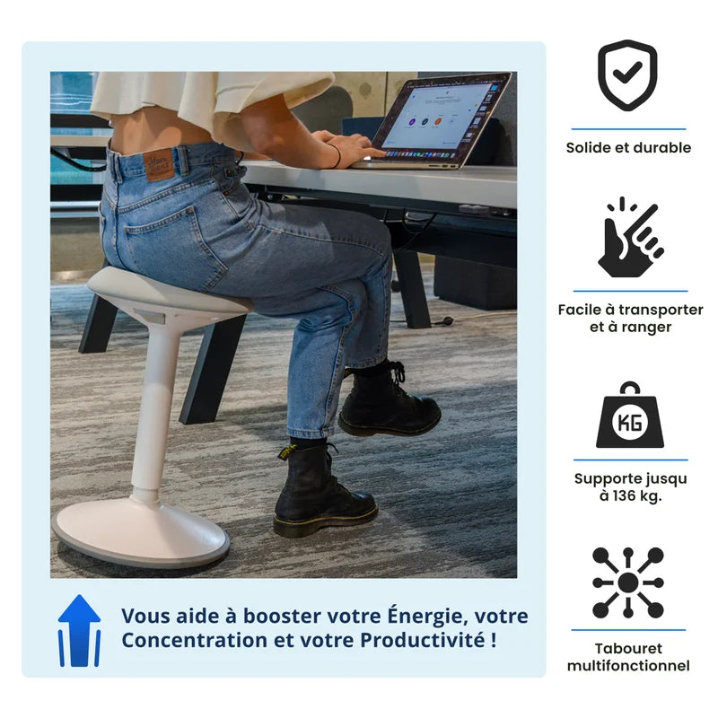 Tabouret oscillant ergonomique de bureau