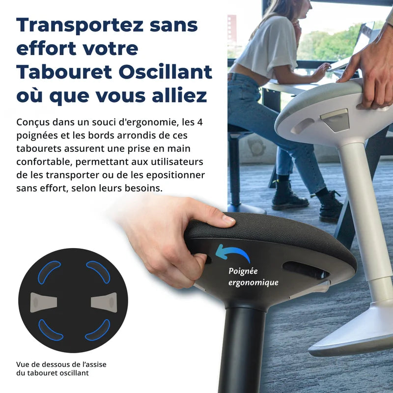 Tabouret oscillant ergonomique de bureau