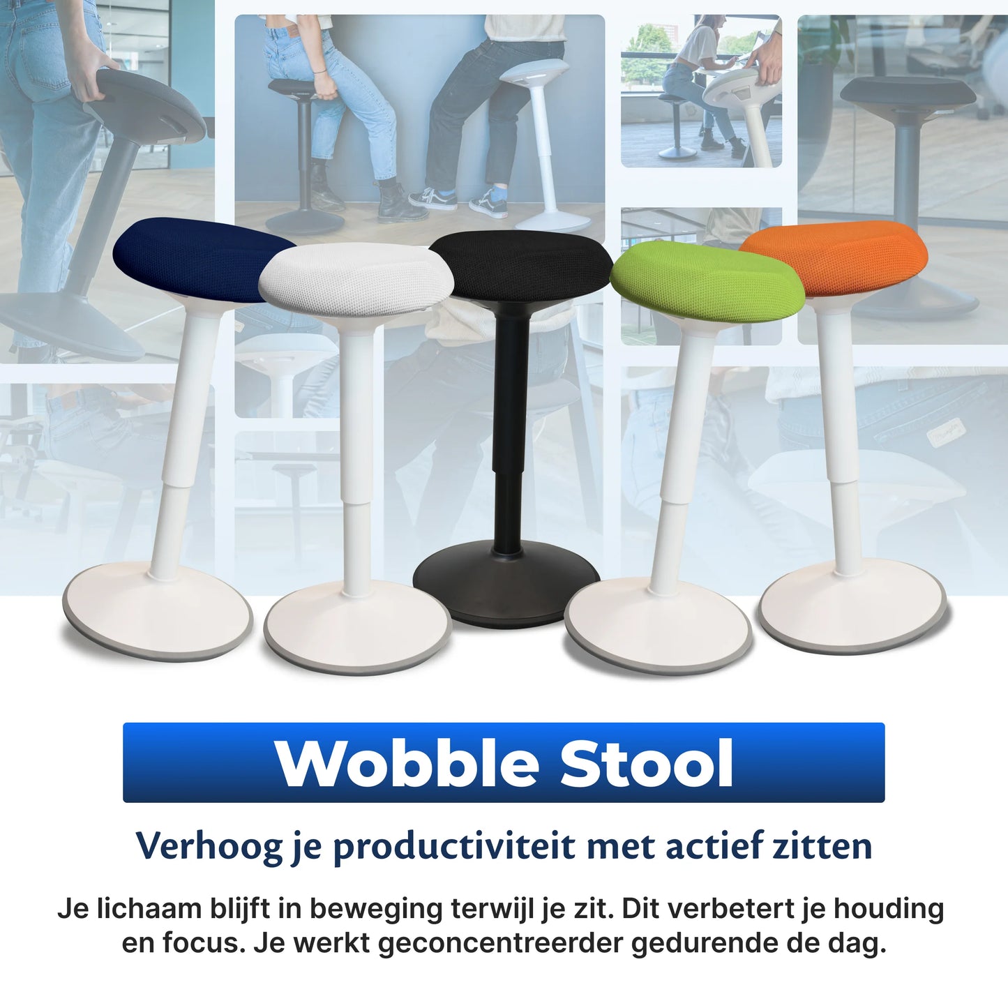 Tabouret oscillant ergonomique de bureau