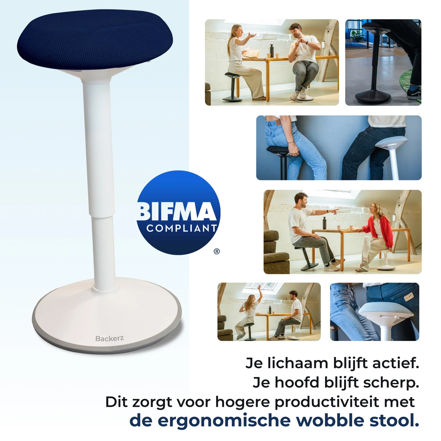 Tabouret oscillant ergonomique de bureau