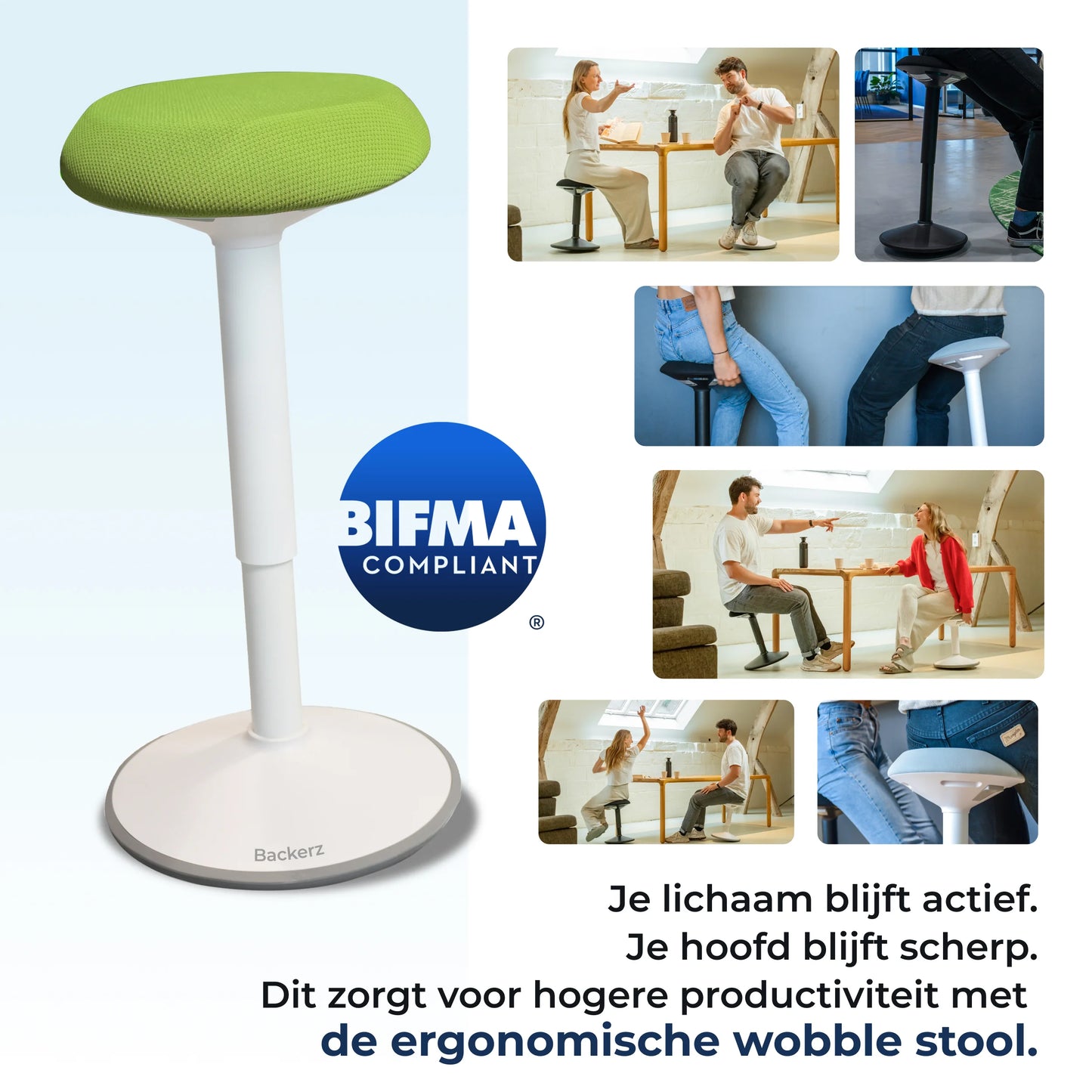 Tabouret oscillant ergonomique de bureau