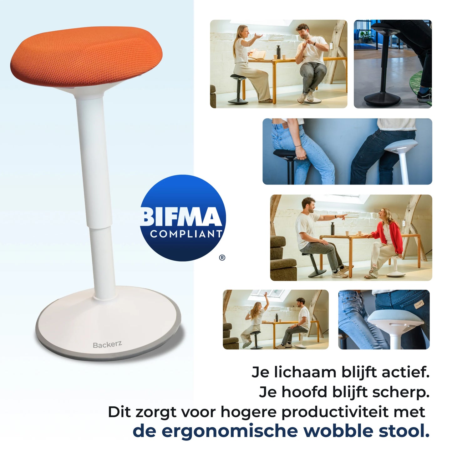 Tabouret oscillant ergonomique de bureau