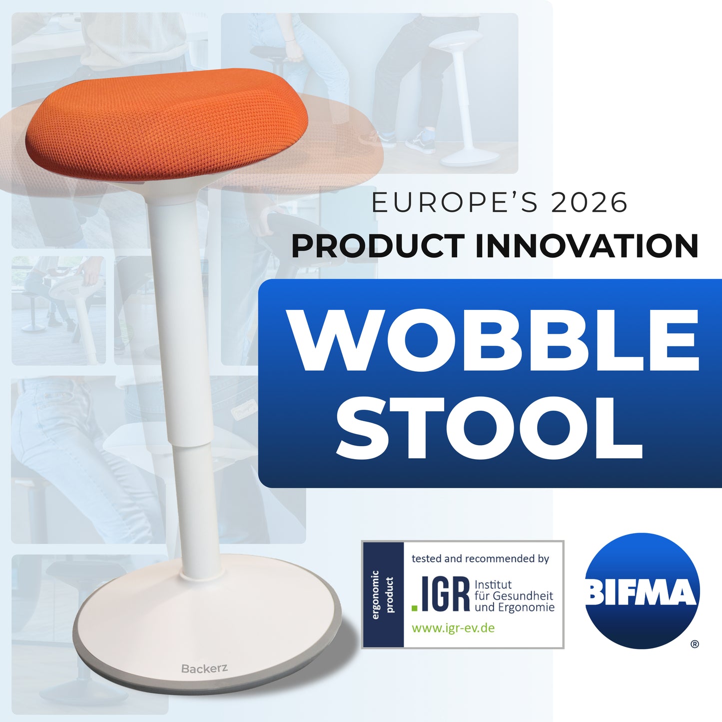 Tabouret oscillant ergonomique de bureau