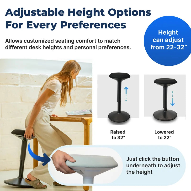 Tabouret oscillant ergonomique de bureau