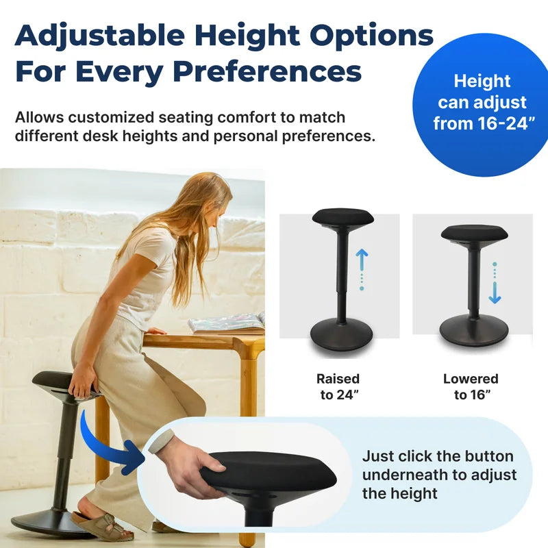 Tabouret oscillant ergonomique de bureau