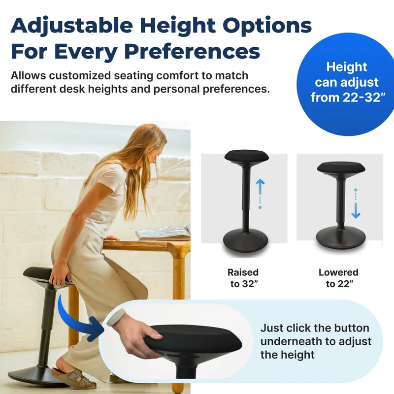 Tabouret oscillant ergonomique de bureau