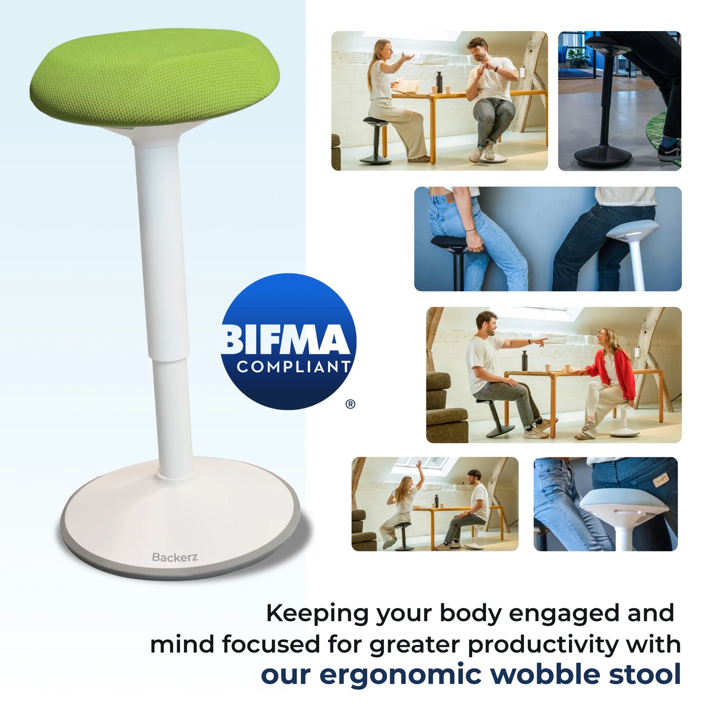 Tabouret oscillant ergonomique de bureau