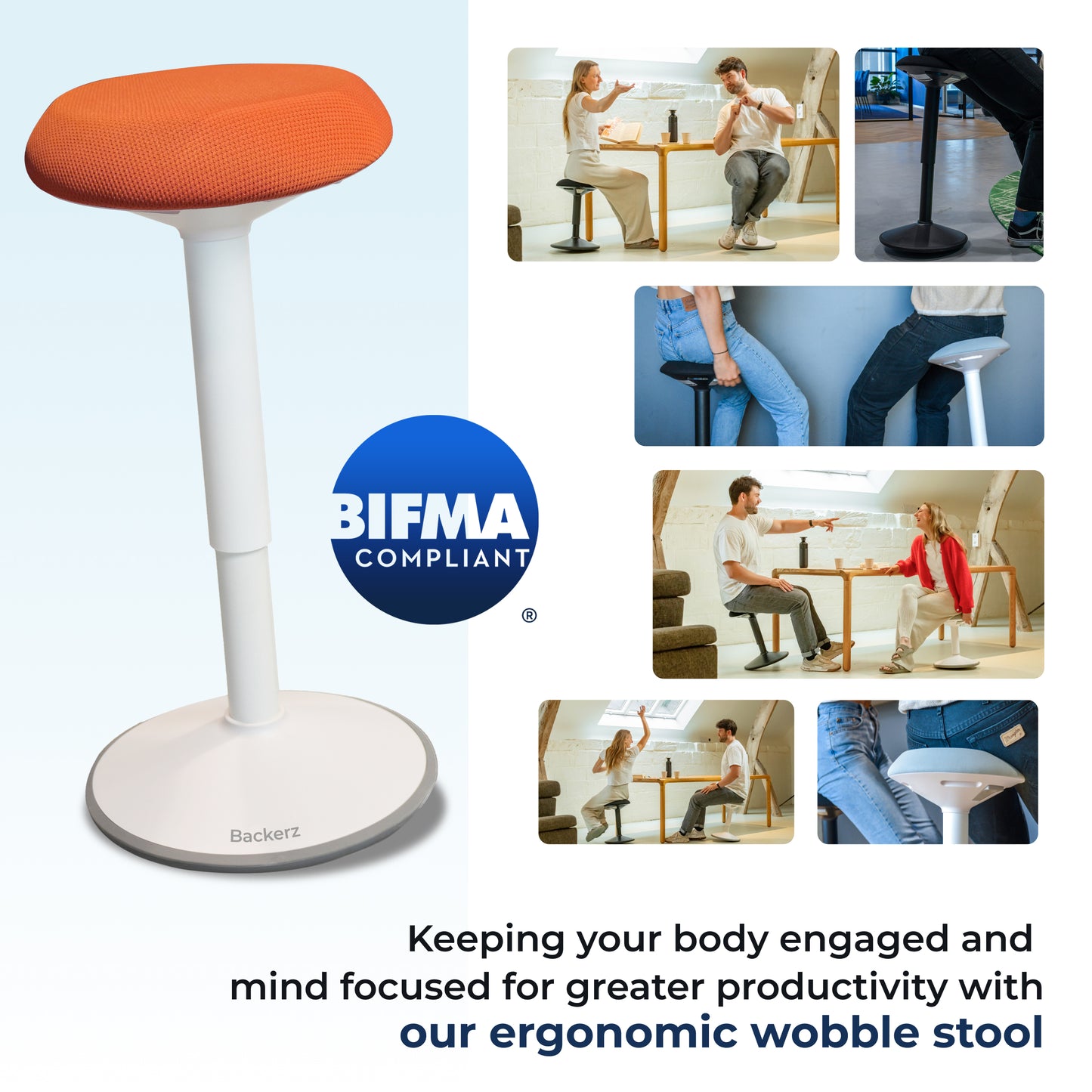 Tabouret oscillant ergonomique de bureau