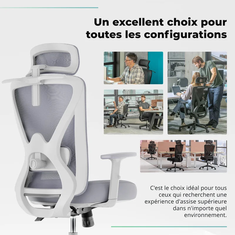 Backerz Chaise de bureau ergonomique